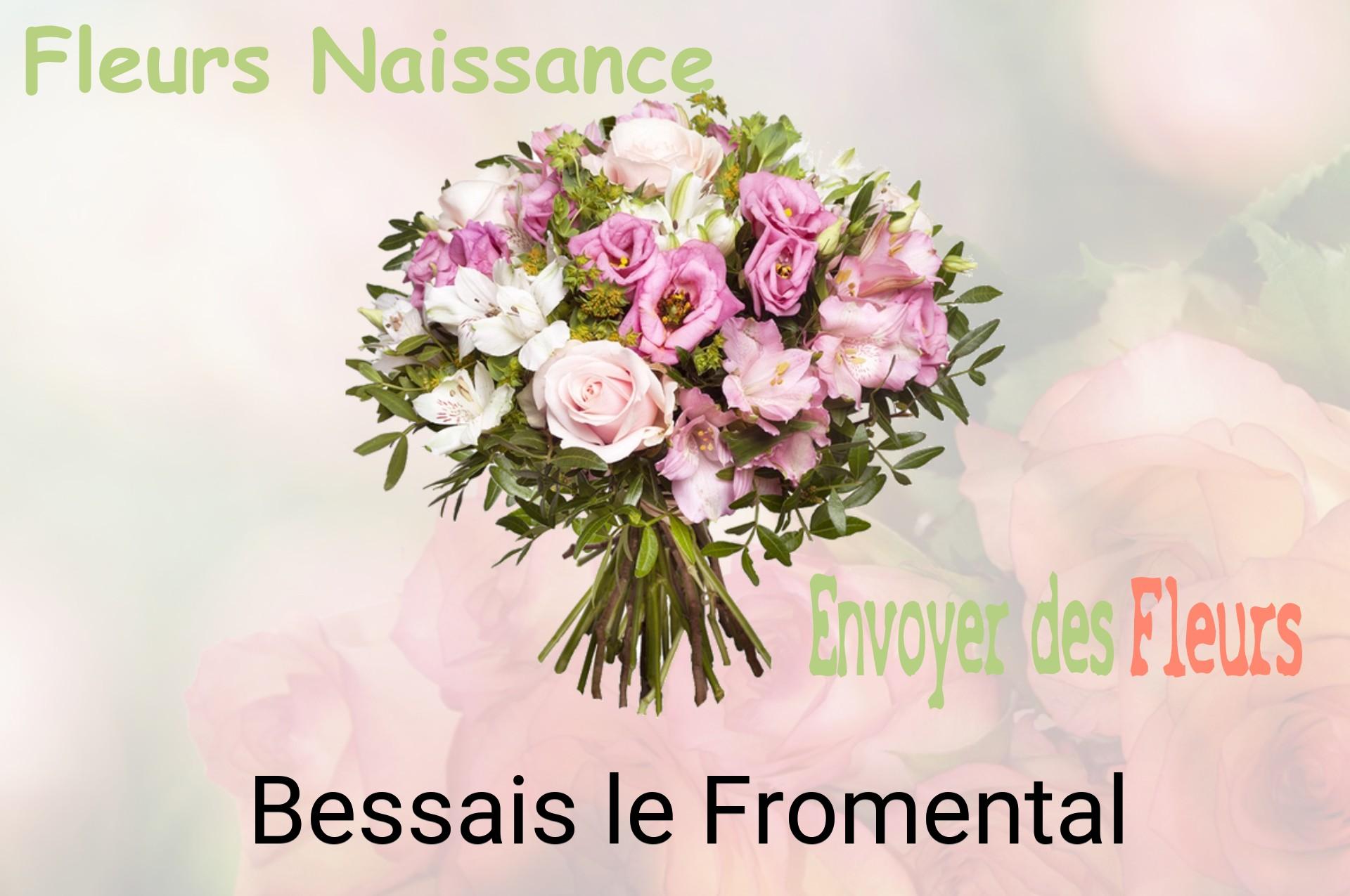 Bouquet de fleurs de naissance livré à Bessais-le-Fromental